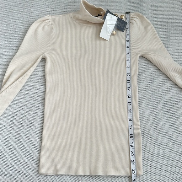 NWT! Ralph Lauren Ribbed Turtleneck Sweater Cream Size XS - Picture 6 of 8
